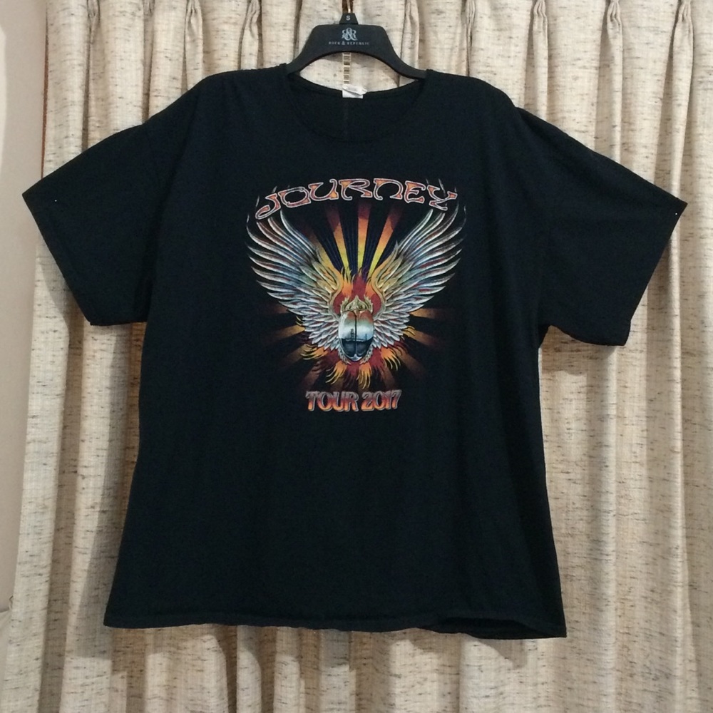 Journey Black Short Sleeve Tour 2017 Graphic T-Shirt